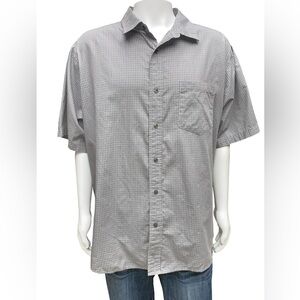 Hogan Men's Grey Check Short-Sleeve Button-Up Shirt